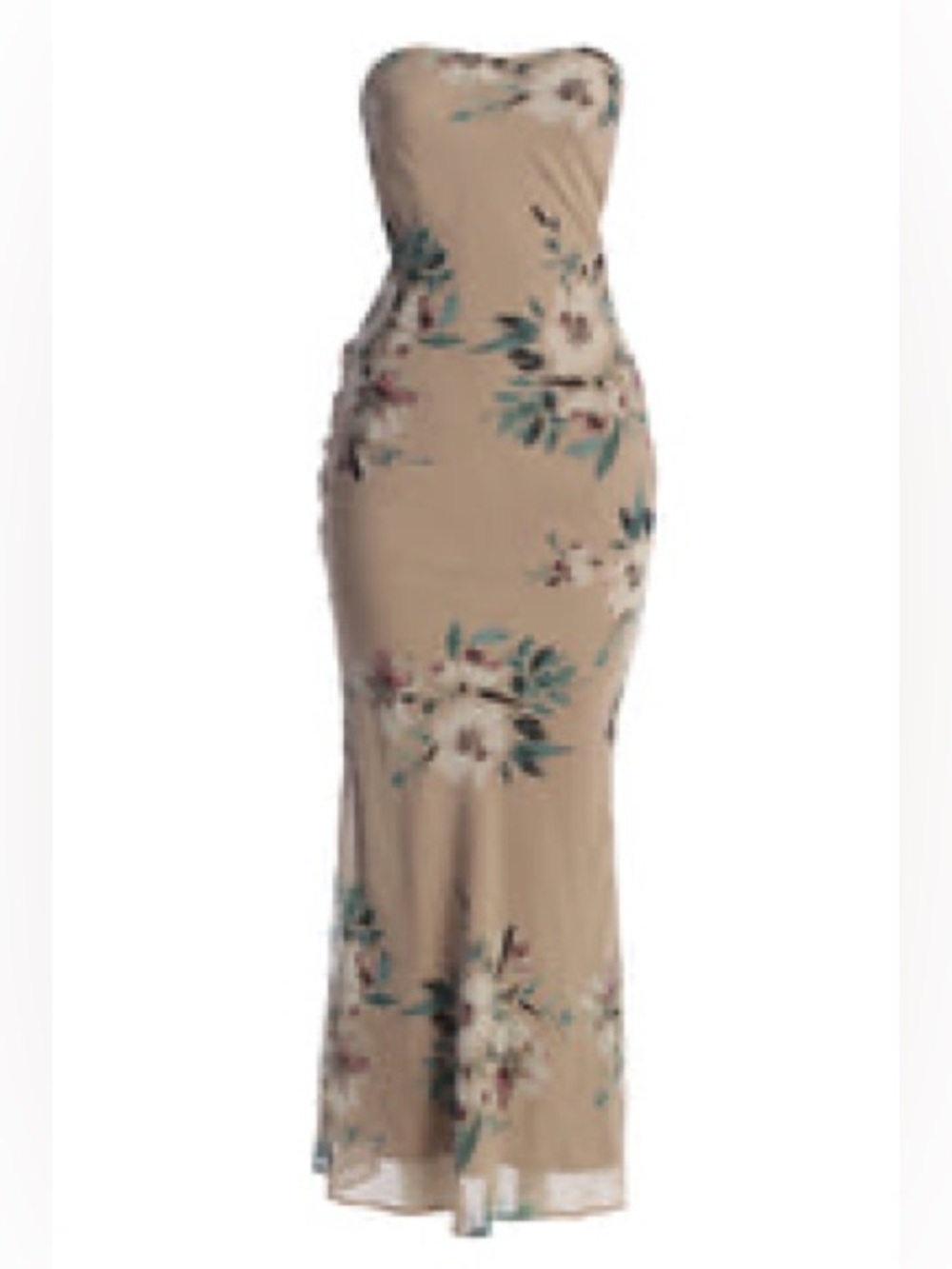 Purple Floral Break Free Strapless Maxi Dress
